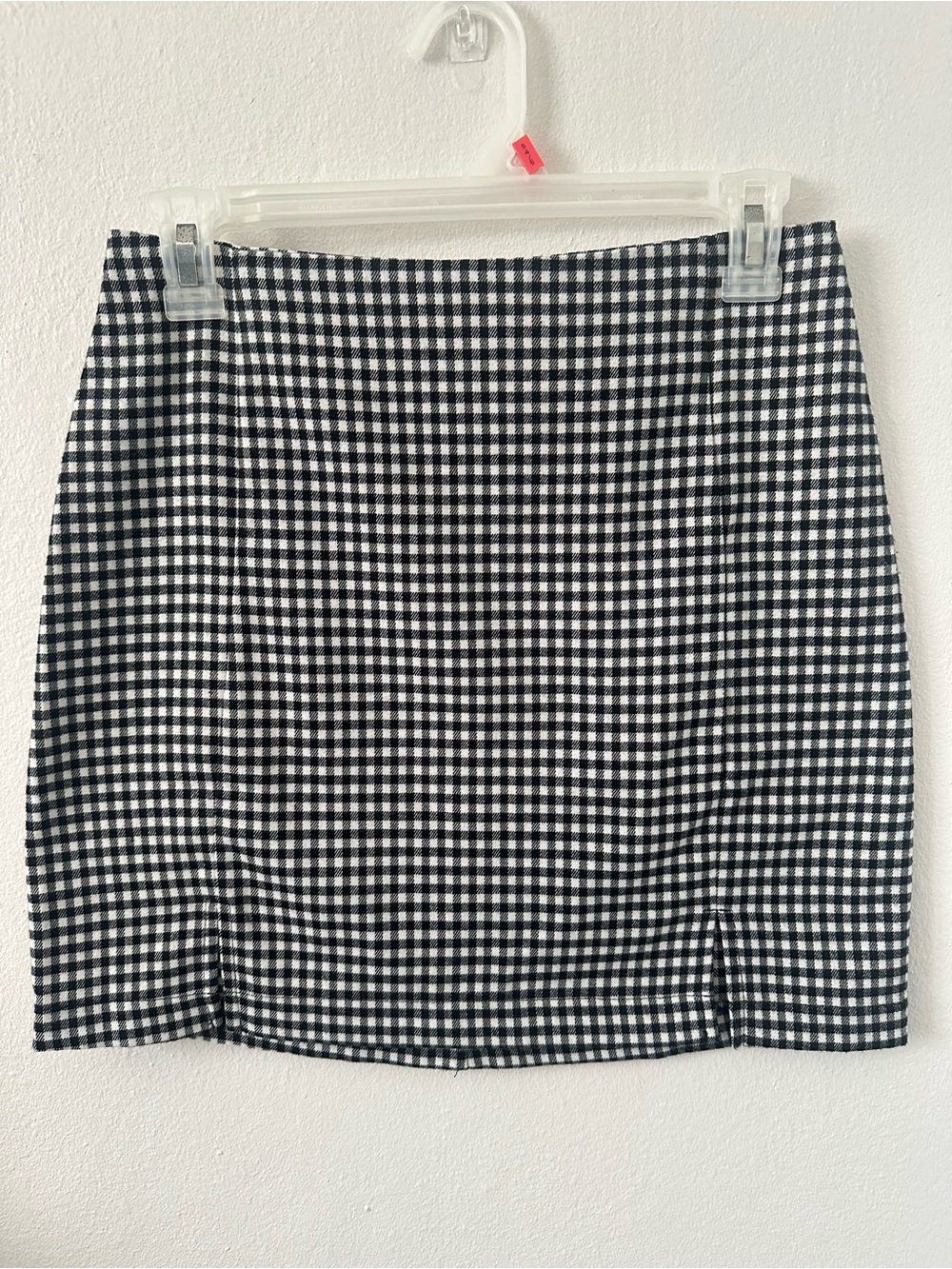 Eyeshadow Black & White Gingham Mini Skirt - Straight Silhouette